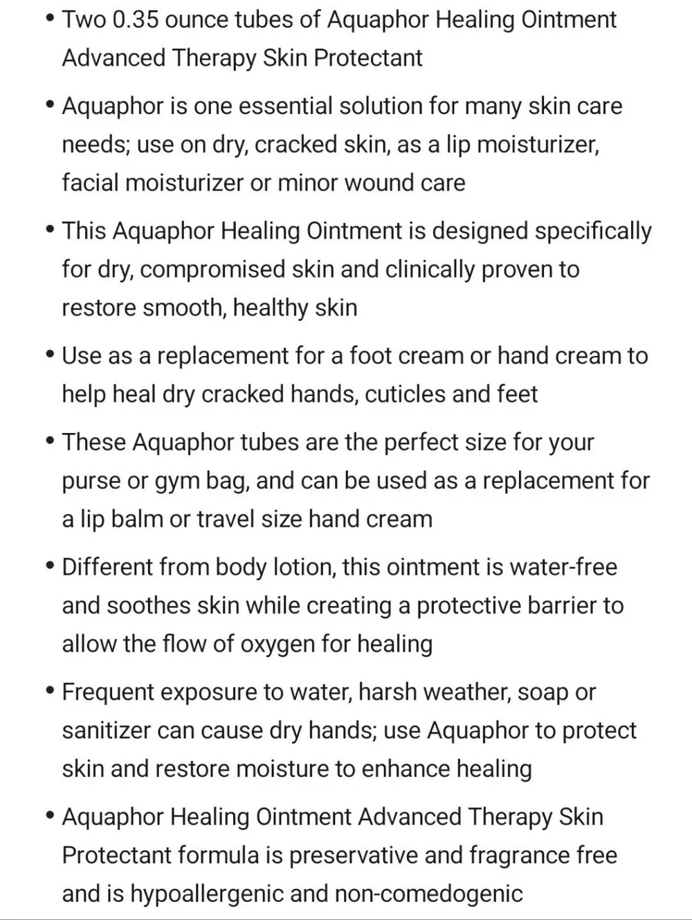 ⭐4/$15 Aquaphor Advanced Therapy Healing Ointment Skin Protectant Tube